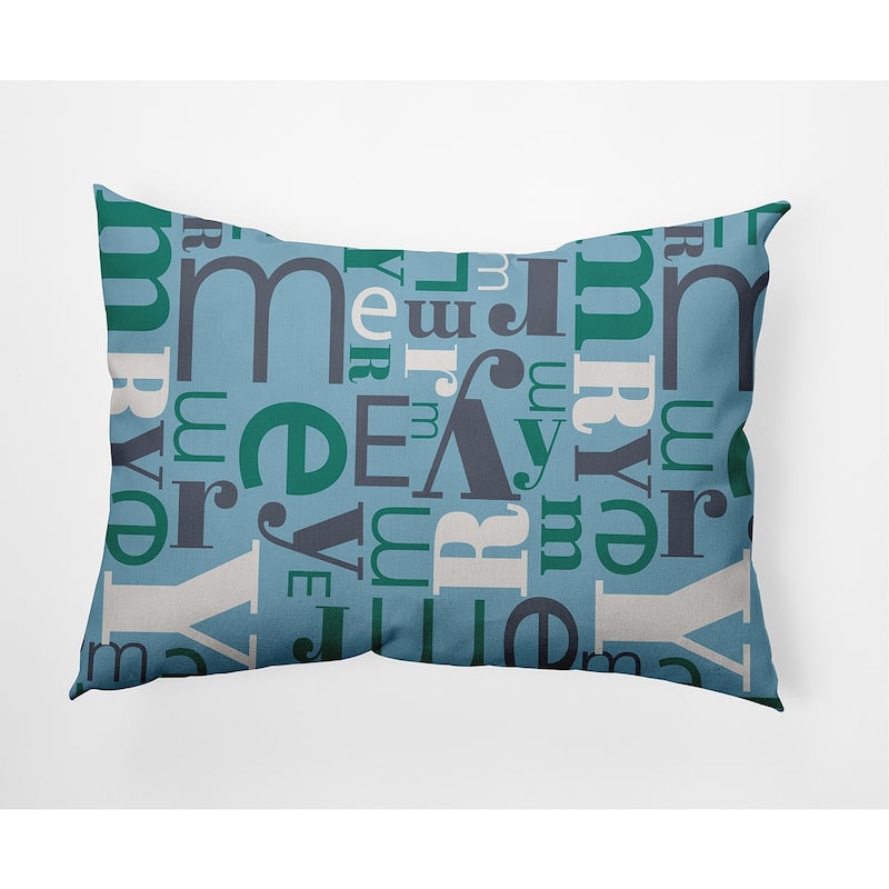 Crazy Merry Christmas Soft Spun Polyester Decorative Throw Pillow - Specialty - Ice