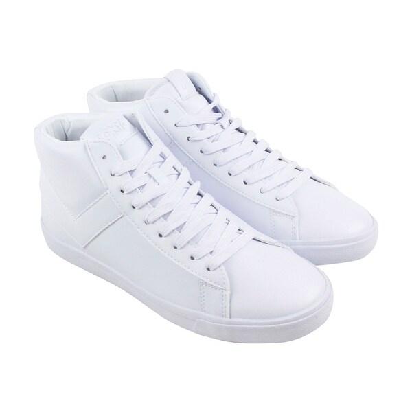Shop Pony Topstar Hi Mens White Leather High Top Sneakers Shoes