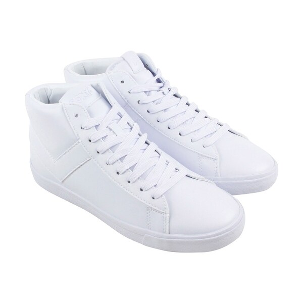 white leather high tops mens