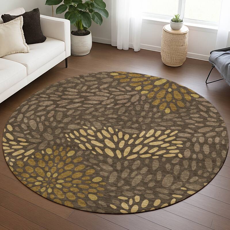 Machine Washable Indoor/ Outdoor Modern Genoa Chantille Rug