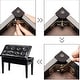 preview thumbnail 9 of 10, Button Surface Cushion Straight Leg Adjustable Piano Stool Black