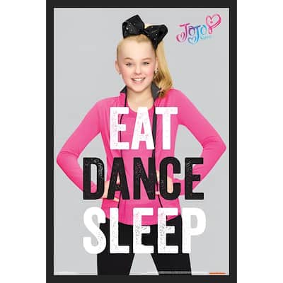 Jojo Siwa - Eat Dance Sleep Framed Art Poster - 24 x 36 Inch