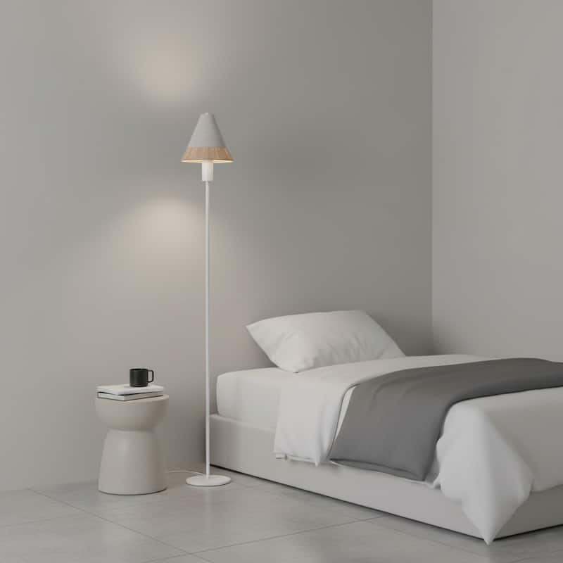 Minimal Rechargeable Rattan floor lamp