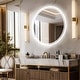 preview thumbnail 9 of 16, 23.6''x23.6'' Round Intelligent Bathroom Wall Mirror w/Demister Led Light 23.6x23.6 inch