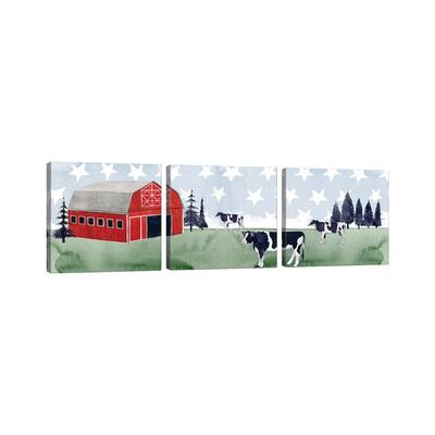 iCanvas "American Herd Collection D" by Grace Popp 3-Piece Canvas Wall Art Set