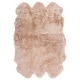 preview thumbnail 41 of 201, SAFAVIEH Handmade Natural Sheepskin Leanca 3.4-inch Thick Rug 5'5" x 7'7" - Natural Beige - Rectangle