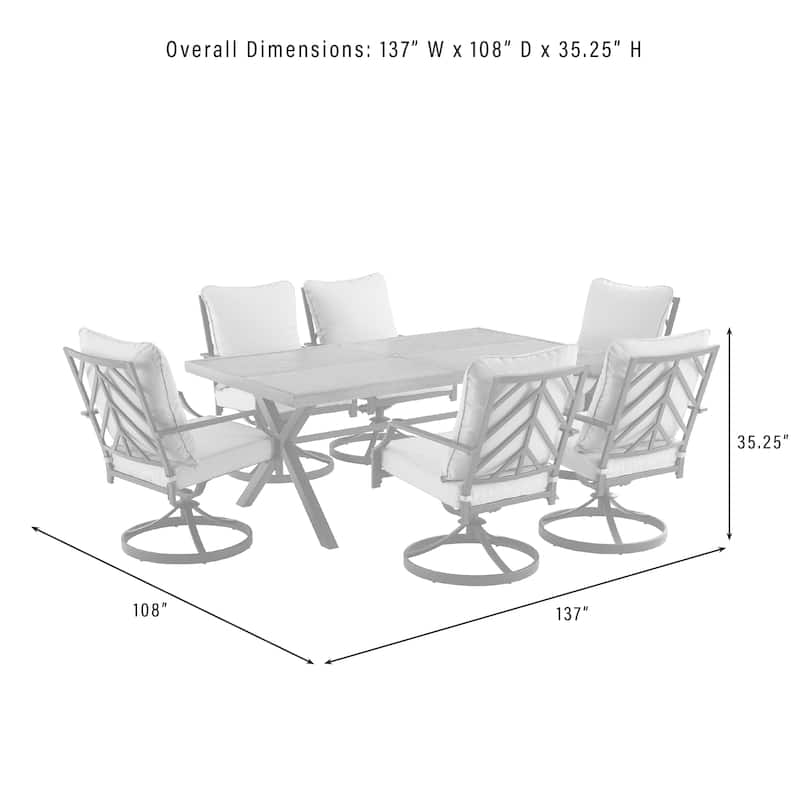 Crosley Otto 7Pc Outdoor Metal Dining Set