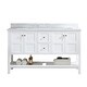 preview thumbnail 10 of 17, BATHLET 60 inch Double Sink White Bathroom Vanity with Open Shelf
