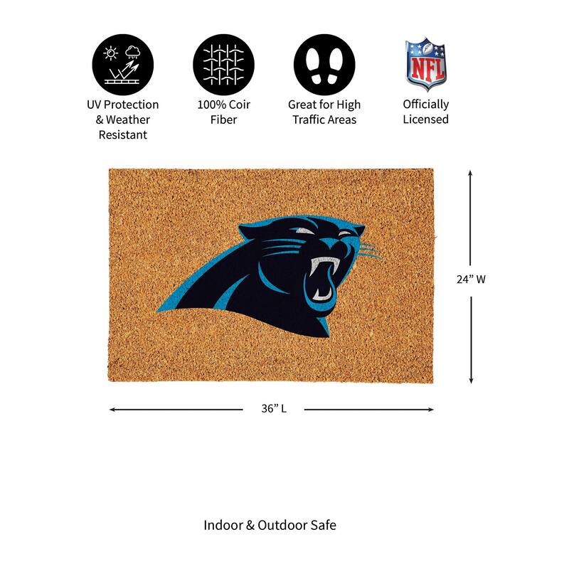 Carolina Panthers Full Color Indoor/Outdoor Coir Mat