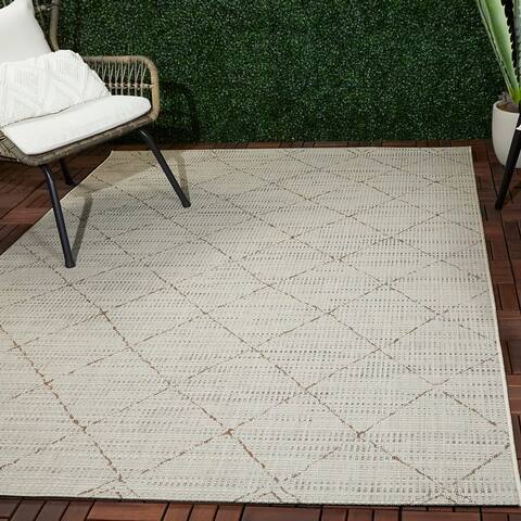The Curated Nomad Stapelles Geometric Indoor/Outdoor Area Rug