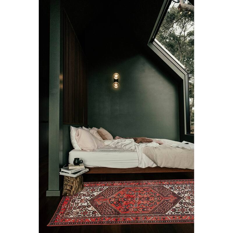 ECARPETGALLERY Hand-knotted Andelz Red Wool Rug - 3'10 x 6'8