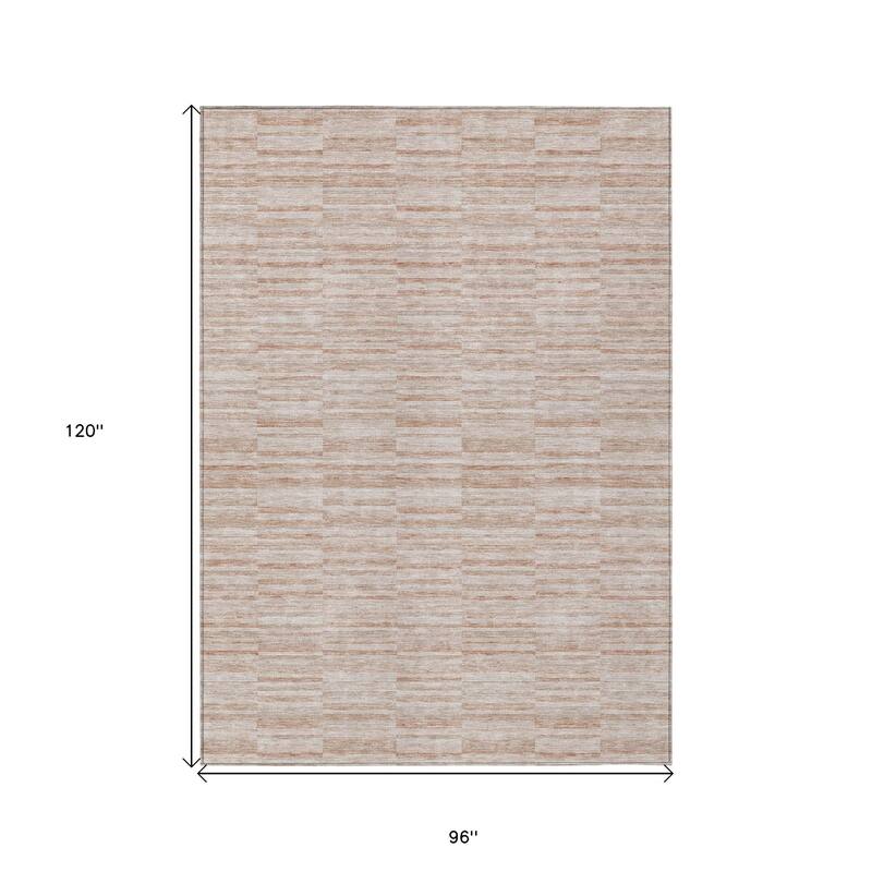 HomeRoots Striped Transitional Rectangle Outdoor Rug