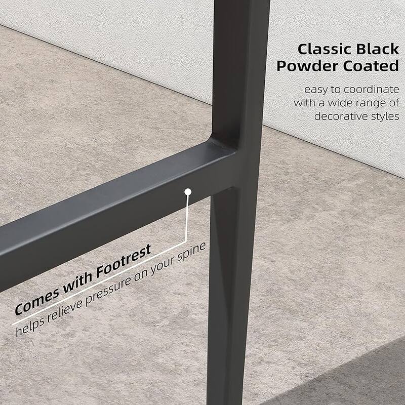 PURPLE LEAF Outdoor Counter Height Bar Stool Set of 2 Outdoor Patio