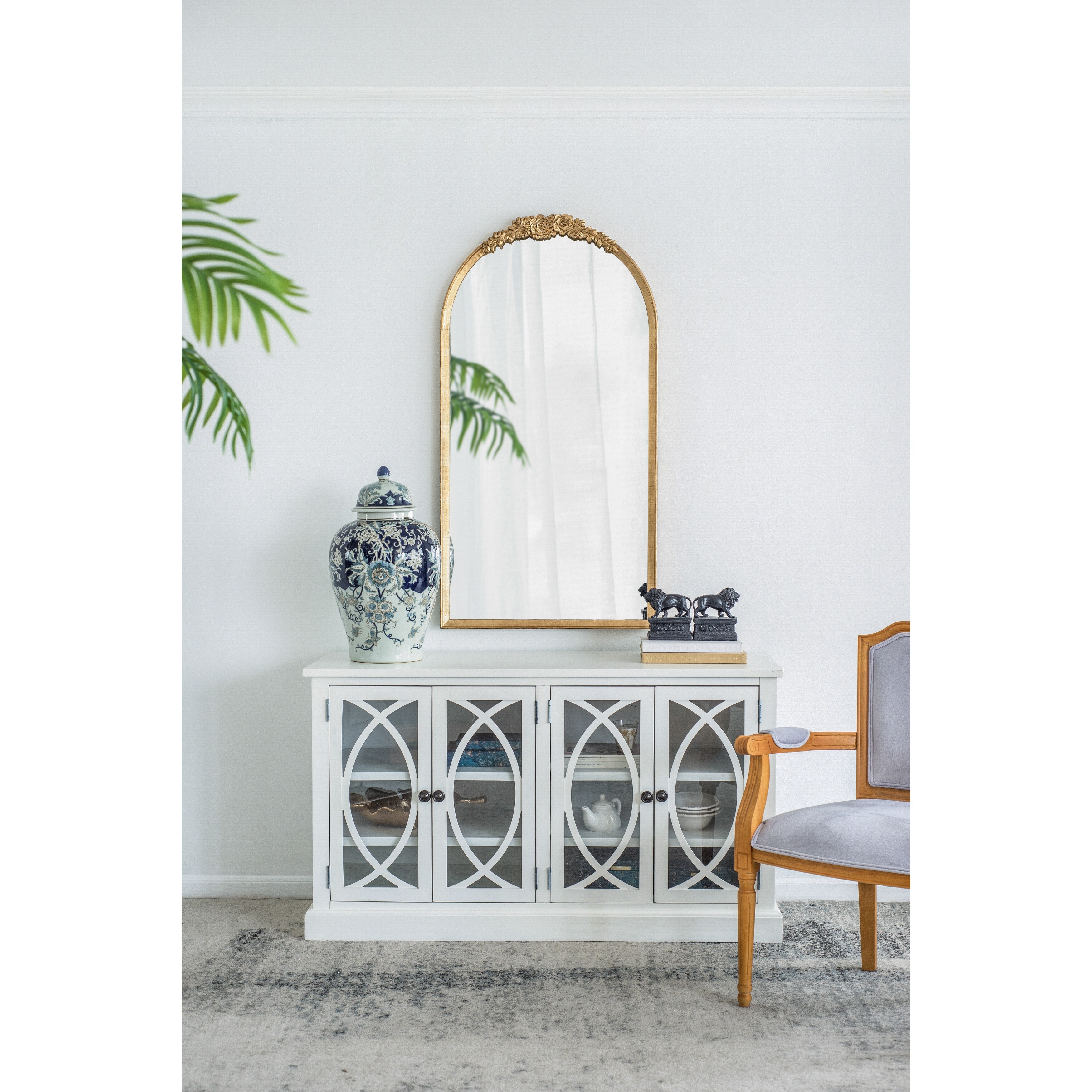 28"x53" Wood Floor Mirror - Gold