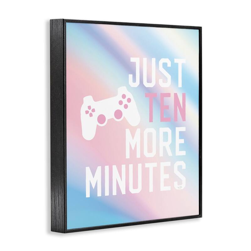 Stupell Pastel Ten More Minutes Gamer Framed Giclee Art Design By Lux + Me Designs