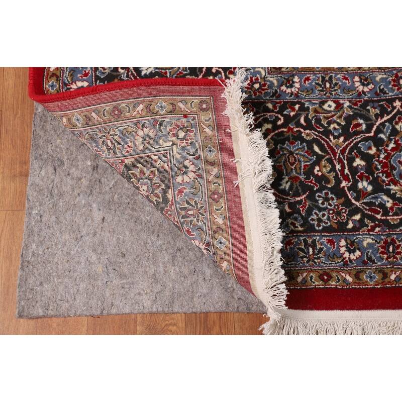 Red Traditional Kashan Turkish Rug Machine Made Oriental Carpet - 9'9" x 12'11"