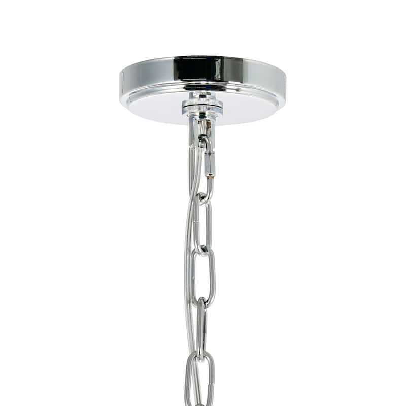 Princeton 6 Light Down Chandelier With Chrome Finish