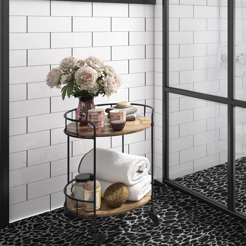 12"×12" Pebble Glass Mosaic Wall Tile（10 sheets/10sqft）