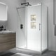 preview thumbnail 4 of 32, FELYL 48/60''W x 34''L x 76''H Frameless Sliding Corner Shower Enclosure Door