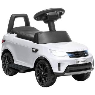 ASTM Certified Kids Ride-On Car with Manual Mode, Safe Speed, LED Lights & Music - White