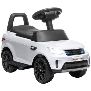 Toddler Electric Car with Manual Sliding Mode, Headlights, Horn & Safe Speed Control - White
