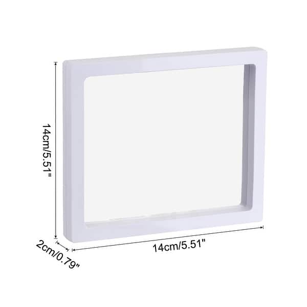 dimension image slide 1 of 18, Floating Frame Holder 3D Jewelry Display Box with Base