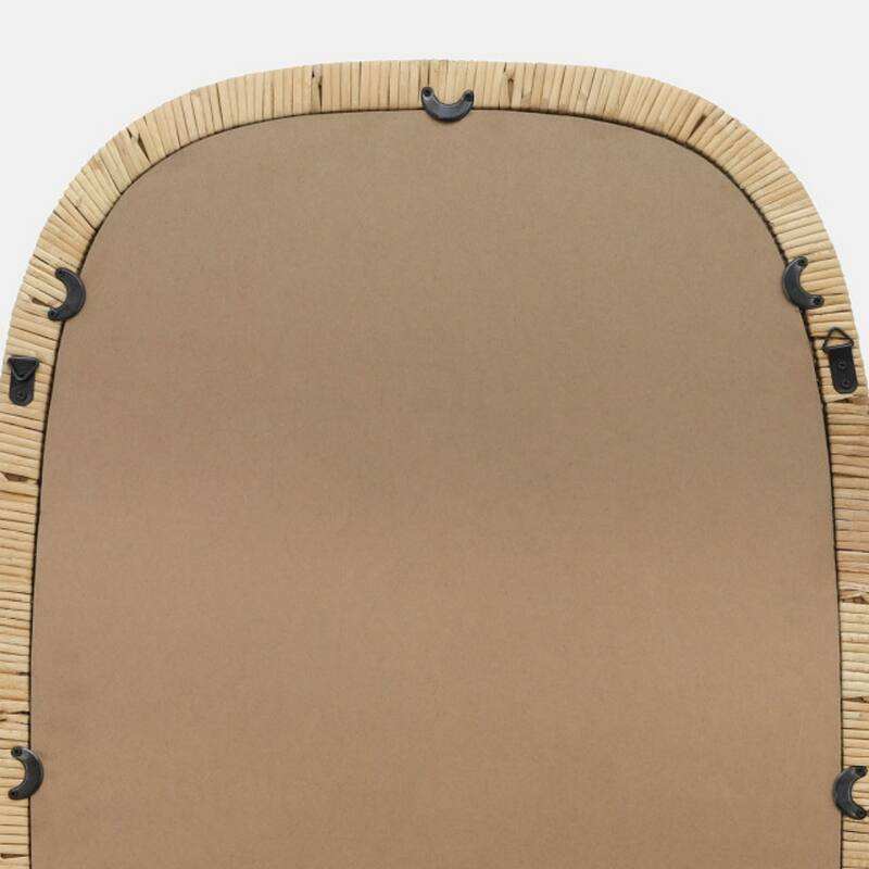 Wooden Framed Rectangular Wall Mirror - 36" - Brown