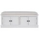 preview thumbnail 11 of 28, Merax 4 Doors Storage Bench with Adjustable Shelves and Removable Cushion