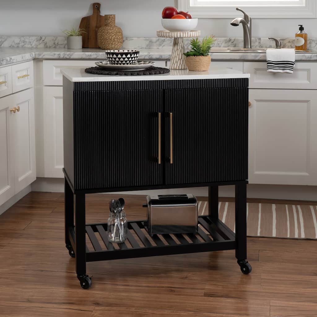 Kolton Kitchen Cart - 30"W x 18"D x 35.5" H