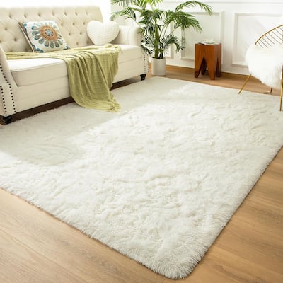 Living Room Bedroom Super Soft Pile Area Rug, Modern Shaggy Rugs, Non-Slip Pile Rugs for Kids