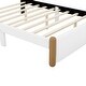 preview thumbnail 11 of 33, Upholstered platform bed with wooden support feet