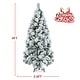preview thumbnail 20 of 24, Gymax 5/6/7 FT Artificial Hinged Christmas Tree Snow-Flocked Xmas Tree - See Details