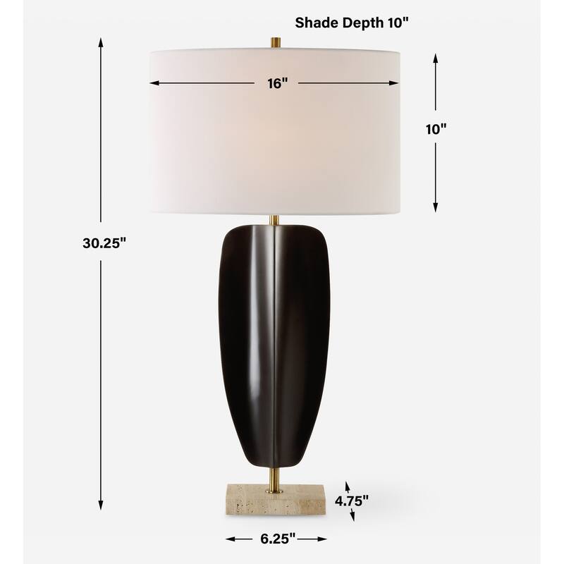 Uttermost Kure Black Table Lamp - 30.25" H X 16" W X 10" D