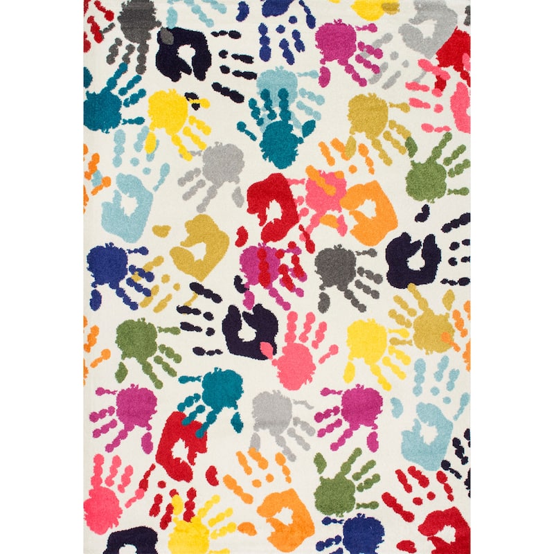 Nuloom Pinkie Handprint Kids Area Rug