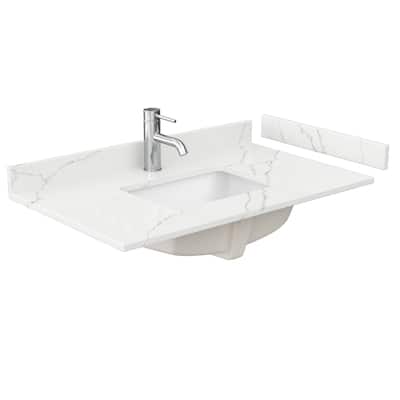 Wyndham Collection WCFQC136STOPUNS-Q 36" Quartz Vanity Top with
