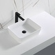 preview thumbnail 8 of 9, Karran Quattro Vibrant Matte White Acrylic 18 in. Rectangular Bathroom Vessel Sink
