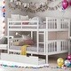 preview thumbnail 1 of 10, Modren Full over Full Bunk Bed With Drawers and Ladder For Bedroom,Guest Room Furniture White