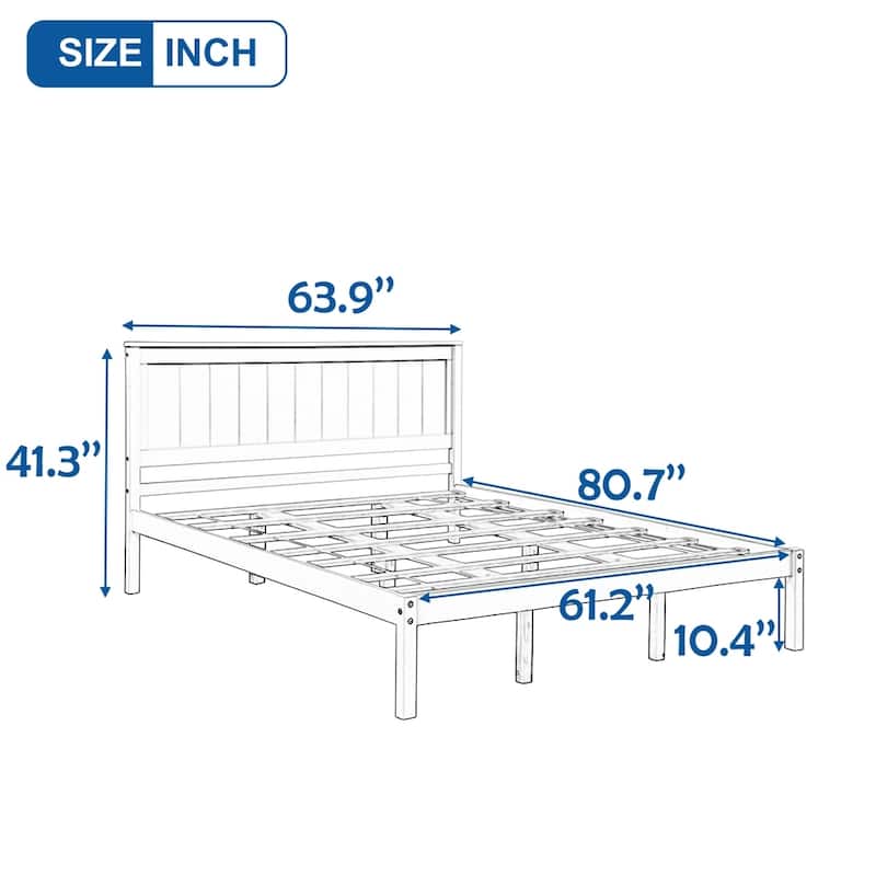 Platform Bed Frame with Headboard