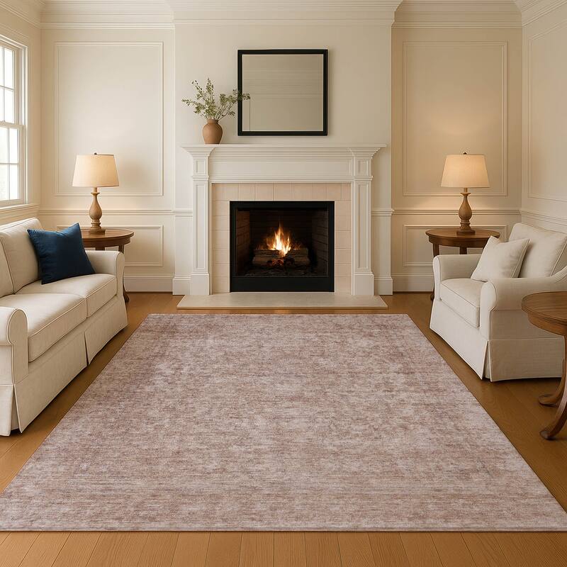 Premium Washable Super Soft Vintage Traditional Mayfield Rug - Copper - 8' x 10'