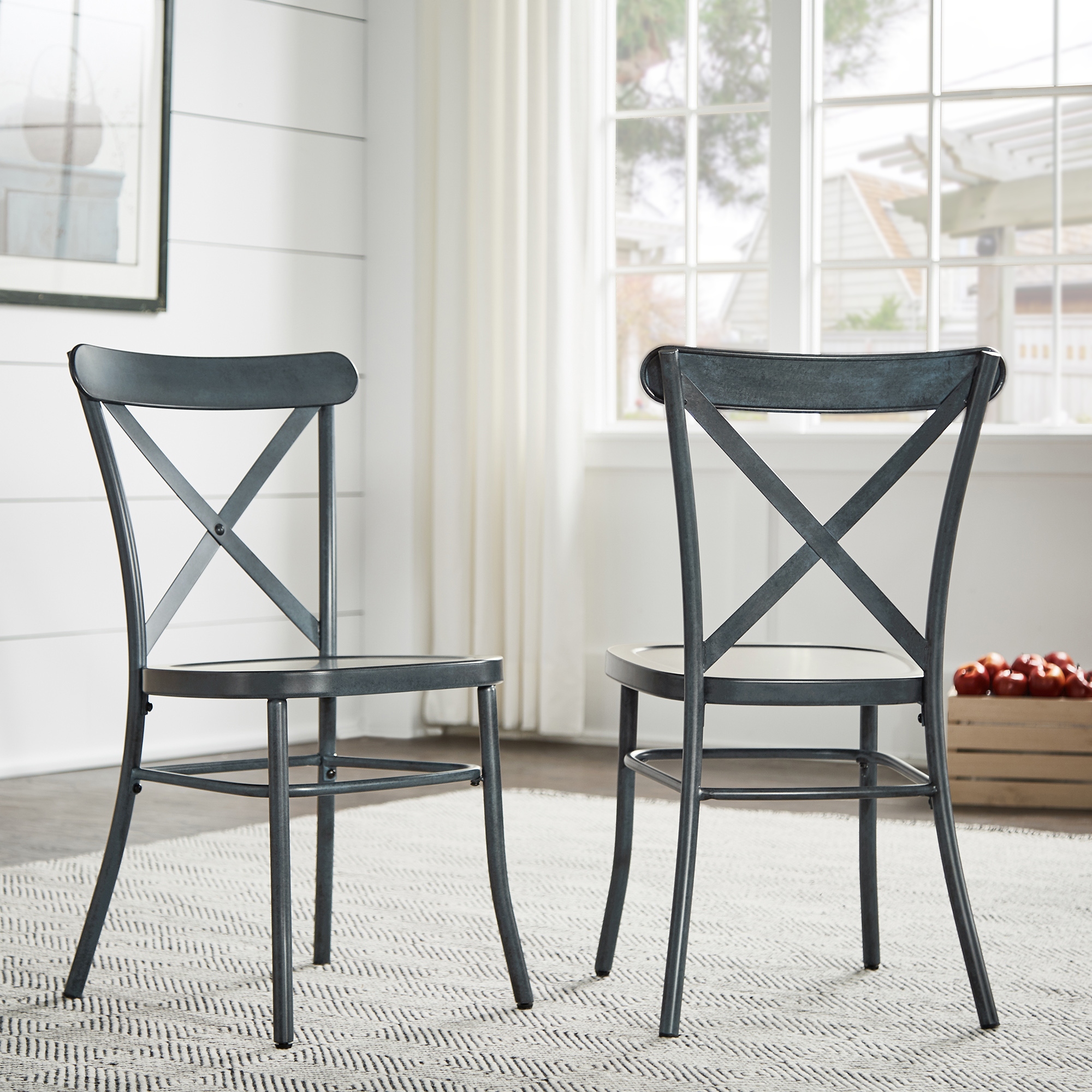 Pompey Metal Dining Chairs Set of 2 by iNSPIRE Q Classic On