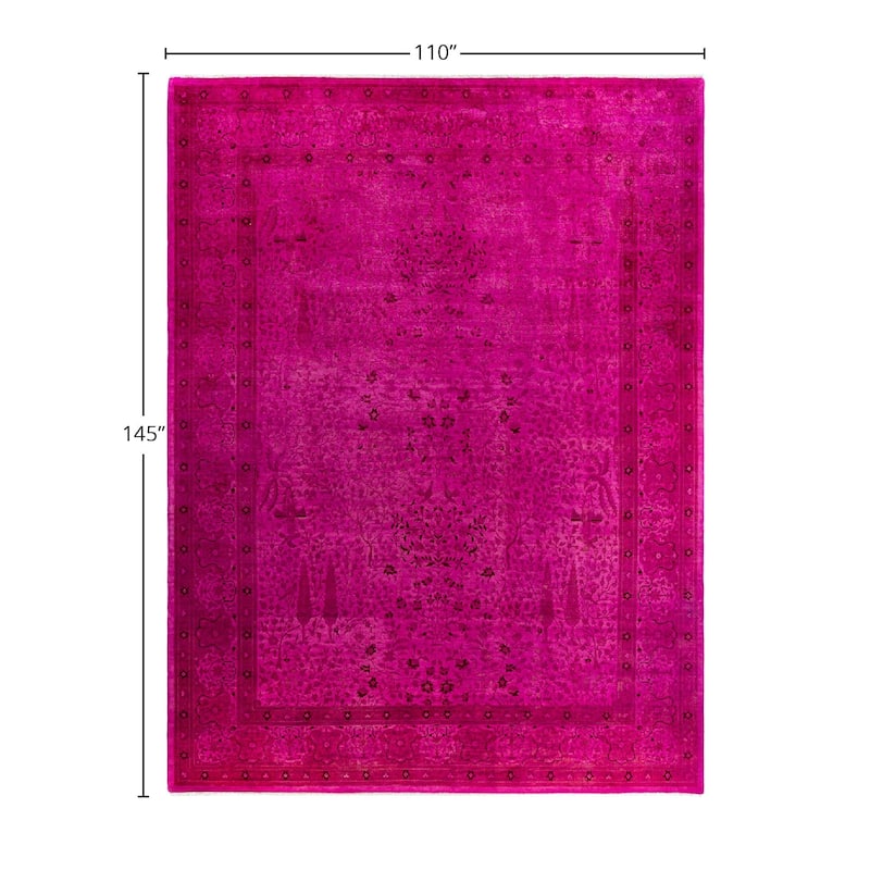 Contemporary Overdyed Wool Hand Knotted Area Rug - 9' 2" x 12' 1"