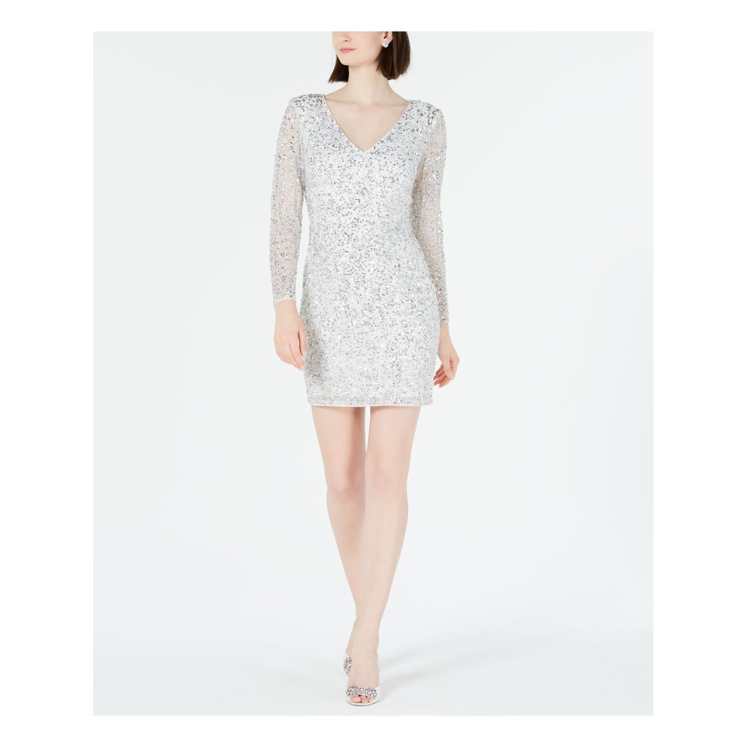 adrianna papell long sleeve dress