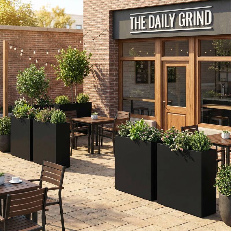 Metal Planters for Outdoor Plants Planter Box