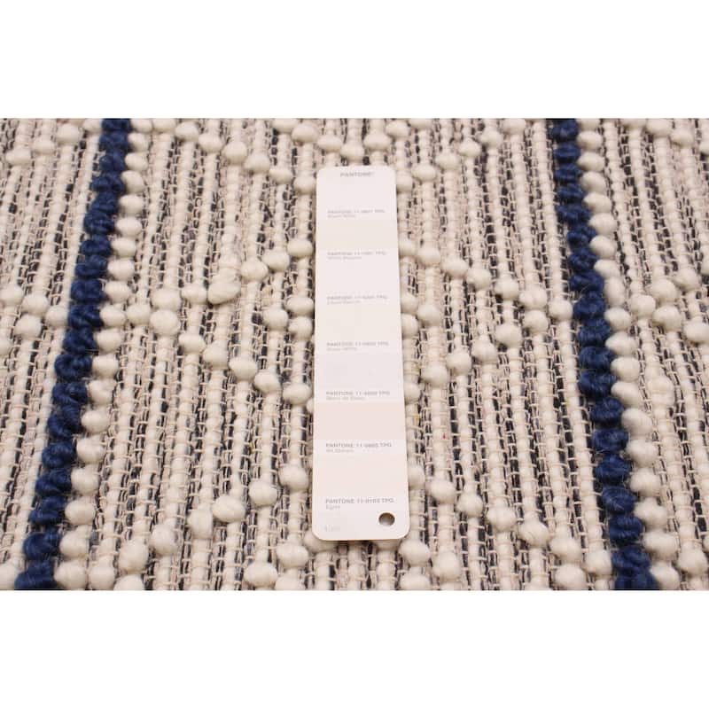 ECARPETGALLERY Braid weave Sienna Ivory Wool Rug - 4'10 x 4'10