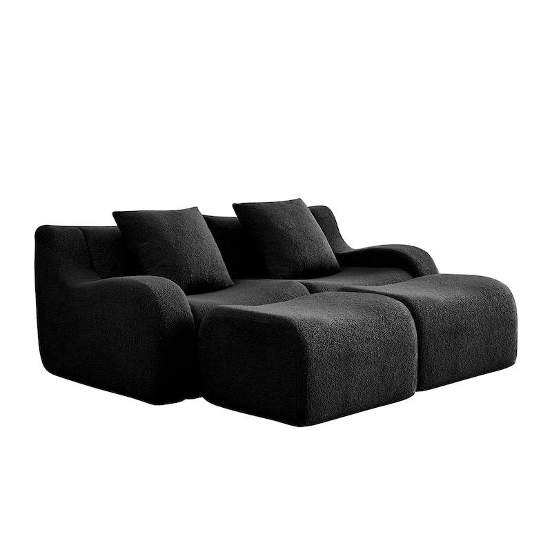 GDF Studio - Fairford 2-Seat Modular Sofa with Chaise & Curved Armrests