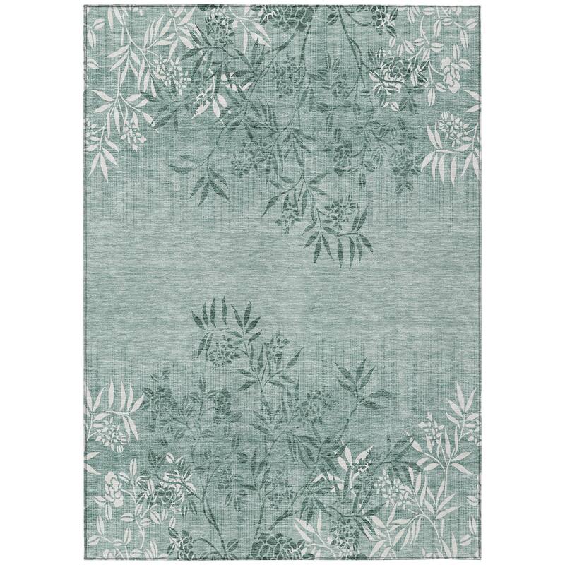 Machine Washable Indoor/ Outdoor Chantille Modern Garden Rug