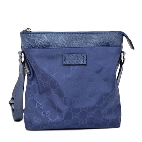 Shop Gucci Womens GG Guccissima Navy Blue Nylon Messenger Crossbody Bag - Overstock - 29894926