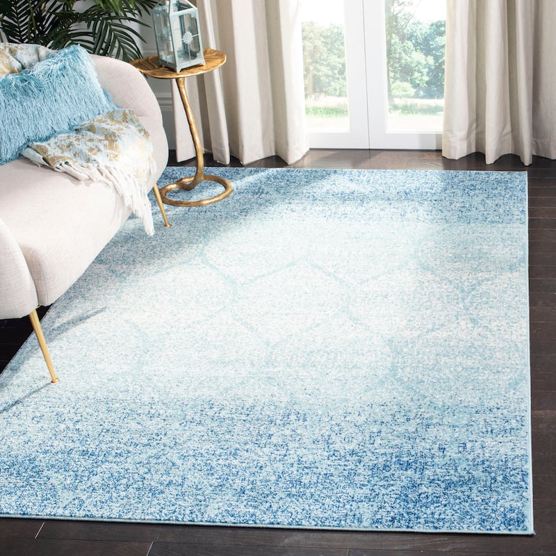 SAFAVIEH Madison Stella Boho Chic Ogee Trellis Rug - 5'1" x 7'6" - Blue/Turquoise