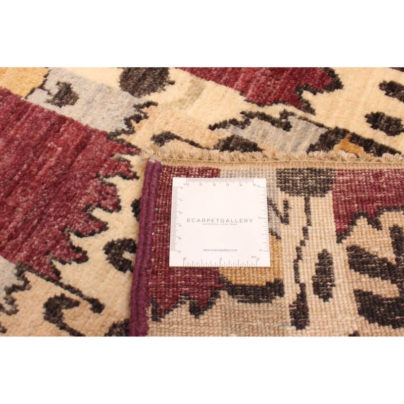 ECARPETGALLERY Hand-knotted Peshawar Ziegler Burgundy Wool Rug - 7'9 x 10'0