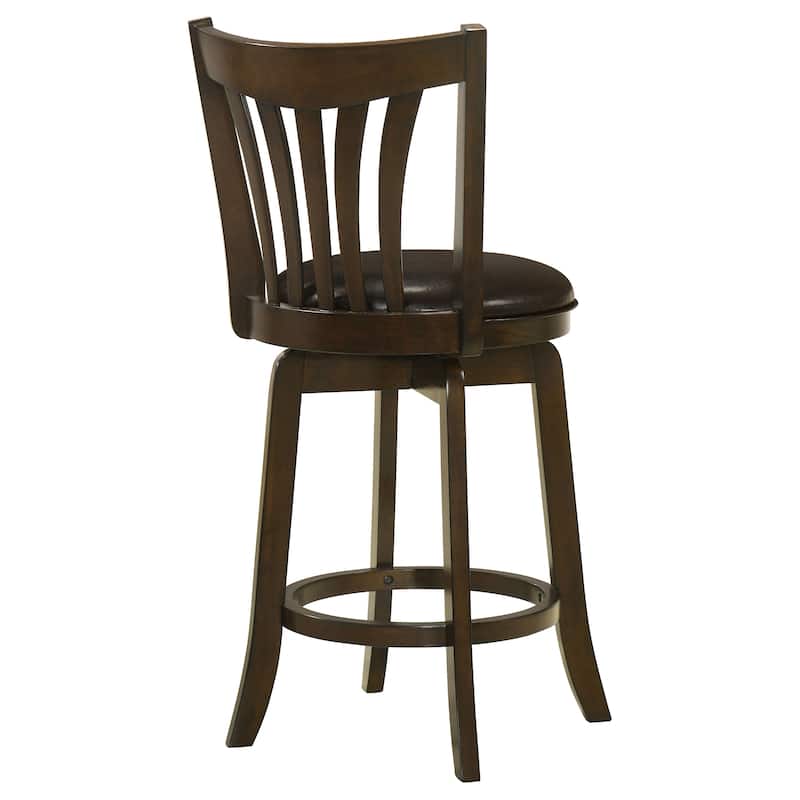 Lambert Transitional Wood Swivel Chair Dark Cherry